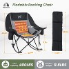 Docred Folding Rocking Camping Chair, Portable Outdoor Rocker with Cooler Bag, 400lbs Capacity, 600D Oxford Fabric, Padded Rocker Chair - 2 of 4