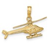 Black Bow Jewelry 14k Yellow Gold 3D Moveable Helicopter Pendant - 3 of 4