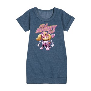 - Paw Patrol - I'm A Mighty Pup Graphic Short Sleeve Fleece Dress - 1 of 4