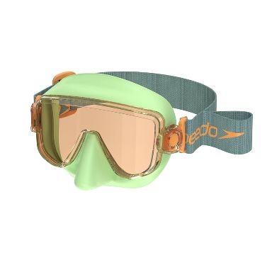 Speedo Junior Dive Travel Mask Key Kids' Diving Mask - Lime/Amber