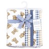 Hudson Baby Infant Boy Flannel Burp Cloth 7pk, Gentleman Bear, One Size - 2 of 4