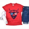 Simply Sage Market Patriotic Cow Sunglasses Garment Dyed Tee - 3 of 4
