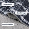 Area Rugs Washable Non Slip Low Pile Carpet Geometric Checkered Print Rug for Bedroom Living Room - 3 of 4
