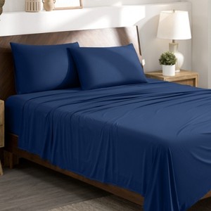 Premium 4 Way Microfiber Stretch Knit Sheet Set by Bare Home - 1 of 4