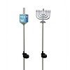 Alpine Pathway Decor, Iridescent Menorah/Dreidel Stake 33 in. - Case of 20 - 3 of 4
