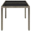 vidaXL Patio Table with Glass Top Gray 35.4 in.x35.4 in.x29.5 in. Poly Rattan - 4 of 4