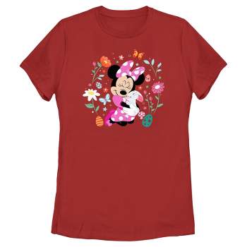 Women's Minnie Mouse Easter Bunny Hug T-Shirt