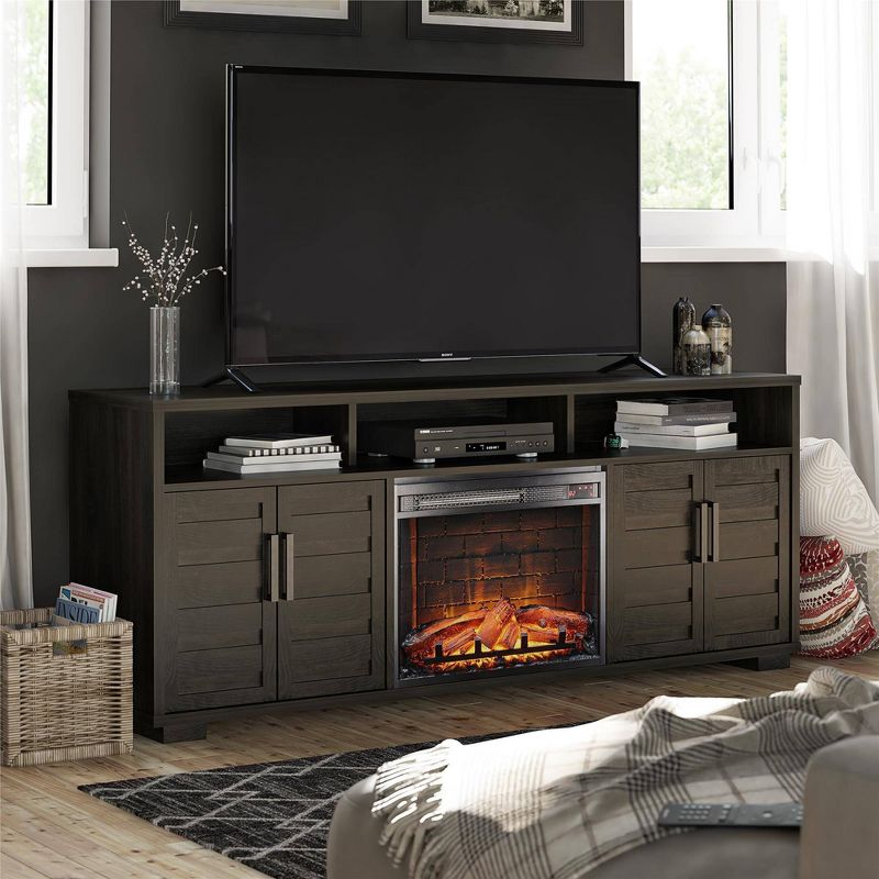 Fairbourne Electric Fireplace and TV Stand for TVs up to 75&#34; - Espresso - Room &#38; Joy, 3 of 11