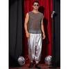 Lars Amadeus Men's Party Round Neck Sheer See Through Glitter Sleeveless Shining Tank Top - 2 of 4