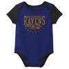 NFL Baltimore Ravens Infant Boys' 3pk White Bodysuit - 4 of 4