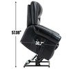 Genuine Leather Power Lift Recliner Chair with Heat & Massage, Dual Motor, Infinite Recline Positions, Up to 350 lbs, USB Ports & Side Pockets - 3 of 4