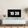 TV Stand For 70-79 Inches TV, Mid Century Modern Entertainment Center With Storage Cabinet, 4 Door Handles, Easy Assembly, For Living Room, Bedroom - 4 of 4