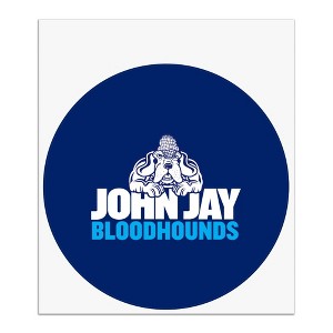 John Jay College of Criminal Justice Bloodhounds Logo Automotive Car Window Locker Circle Bumper Sticker - 1 of 4