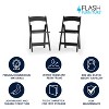 Flash Furniture 2 Pack HERCULES Series 800 lb. Capacity Resin Folding Chair with Slatted Seat - 2 of 4