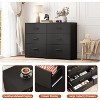Elegant Modern Retro 6-Drawer Chest with Metal Handles - Stylish Storage for Bedroom and Living Room - 4 of 4