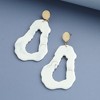 SOHI Women's White  Hallow Drop Earrings - 2 of 3