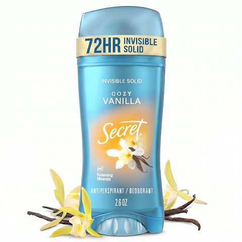 Твёрдый антиперспирант Secret Invisible, Vanilla, 2.6 oz