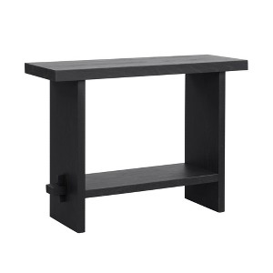 Nathan James Console Sofa Table Reclaimed Black Oak: 40" Narrow Entryway, Rustic Veneer Surface - 1 of 4