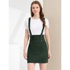 Allegra K Women's Button Decor High Waist Straight Braces Suspender Skirt - 4 of 4