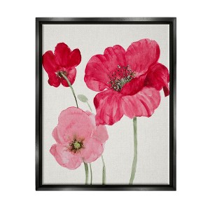 Stupell Industries Romantic Red Poppies Trio Framed Canvas - 1 of 3