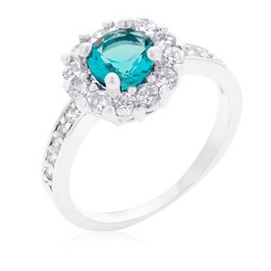 Slickblue Women’s Birthstone Engagement Ring, .88 Ct Round Cut Cubic Zirconia in 6 Colors, Sizes 5-10 - 1 of 4