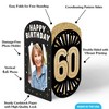 Big Dot of Happiness 60th Birthday Photo Holder Centerpieces, 4x6 Picture Display Box, Black & Gold Table Decoration for Adult Birthday Decor, 8 Count - 4 of 4