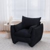 ModernLuxe Chenille Fabric Accent Chair, Upholstered Armchair with Pillows and Side Pocket for Living Room, Bedroom or Office - 3 of 4