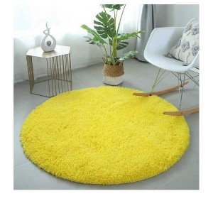 5ft Round Fluffy Area Rug, Soft Shaggy Circle Carpet for Bedroom, Kids Girls Boys Room - 1 of 4
