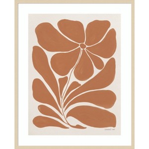 Amanti Art Blooming Joy I Terracotta by Danhui Nai Wood Framed Wall Art Print - 1 of 4