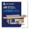 Tork Xpressnap Fit Interfold Dispenser Napkins, 2-Ply, 6.5 x 8.39, Natural, 120/Pack, 36 Packs/Carton - 4 of 4
