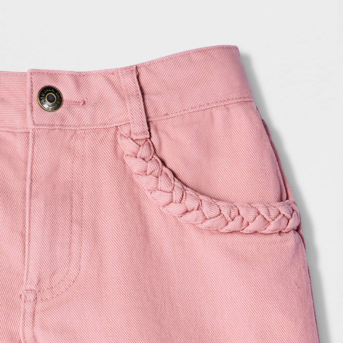Girls' Mid-Rise Braided Twill Shorts - Cat & Jack™ - thumbnail 8
