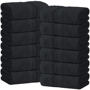 Wealuxe Premium Hand Towels for Bathroom -12 Pack Cotton Hand Towel Bulk for Gym, Kitchen and Spa, Terry Salon Towels - 1 of 4
