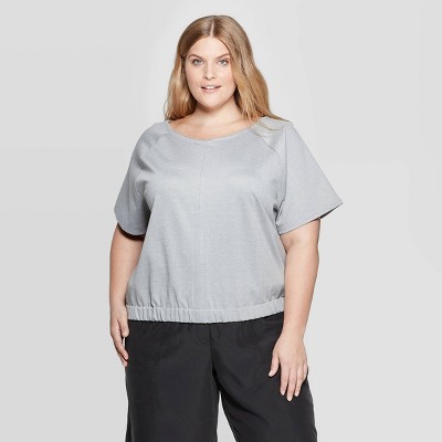 women's plus size shirts with a banded bottom