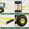 Steel Garden Wheelbarrow - Convertible Wheelbarrow, Foldable Sides, Quick-Release Hinges, Heavy Duty, Corrosion-Resistant Frame - 4 of 4