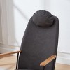 Kumasinova Adjustable Headrest Pillow Modern Rocking Chair,Accent Rocker with Faux Leather Fabric for Living Room&Bedroom,250lbs Max - 2 of 4