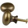 attop 4 PCS 1.0'' x 0.9'' Antique Style Brass Pulls Solid Hardware Knobs for Furniture Cabinet Closet Drawer Box Door Handles - 2 of 4