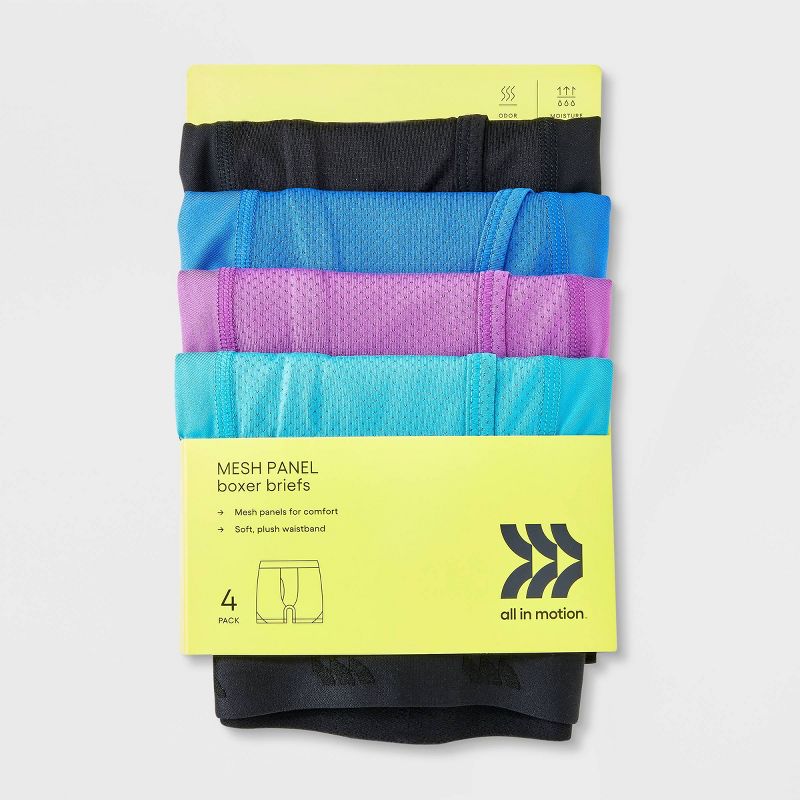 Boys&#39; 4pk Mesh Boxer Briefs - All In Motion&#8482;, 2 of 4