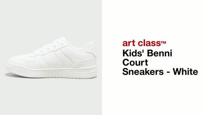 Kids' Benni Court Sneakers - art class™ White, 2 of 6, play video