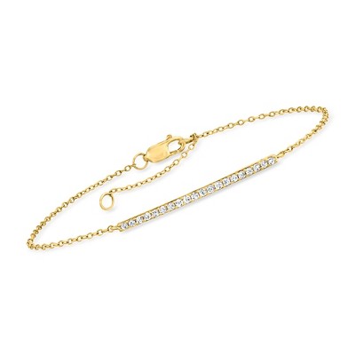 Pure Collection by Ross-Simons 0.20 ct. t.w. Diamond Bar Bracelet in 14kt Yellow Gold