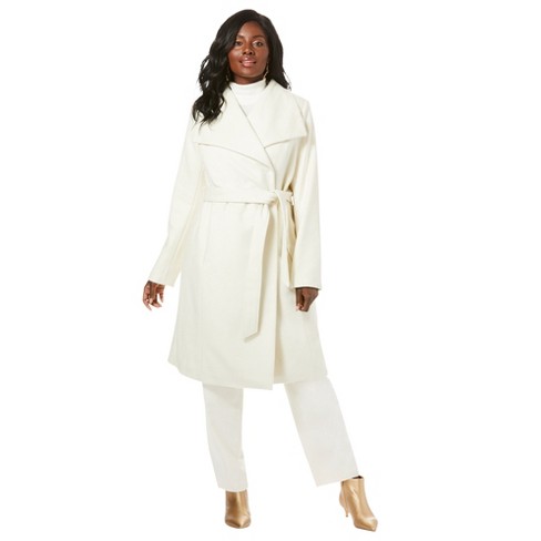 Jessica London Women's Plus Size Belted Wool-blend Coat, 28 W