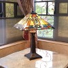 Chloe Lighting Michael Mission 2 Light Tiffany-Style Antique Dark Bronze Table Lamp 16" Shade - 2 of 3
