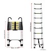 Gulches 8.5FT telescopic ladder, aluminum alloy multi-purpose folding telescopic ladder with hooks & triangular support  for outdoor work, home, RV - 4 of 4