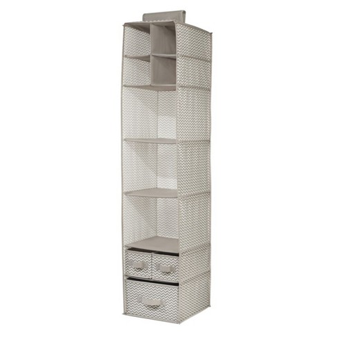 Mdesign Over Closet Rod Storage Organizer 7 Shelves 3 Drawers Target