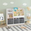 Children's bookcases and shelves, multifunctional bookcase with 3 foldable fabric drawers - 4 of 4