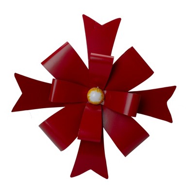 Northlight Metal Christmas Bow Wall Decoration - 19" - Red