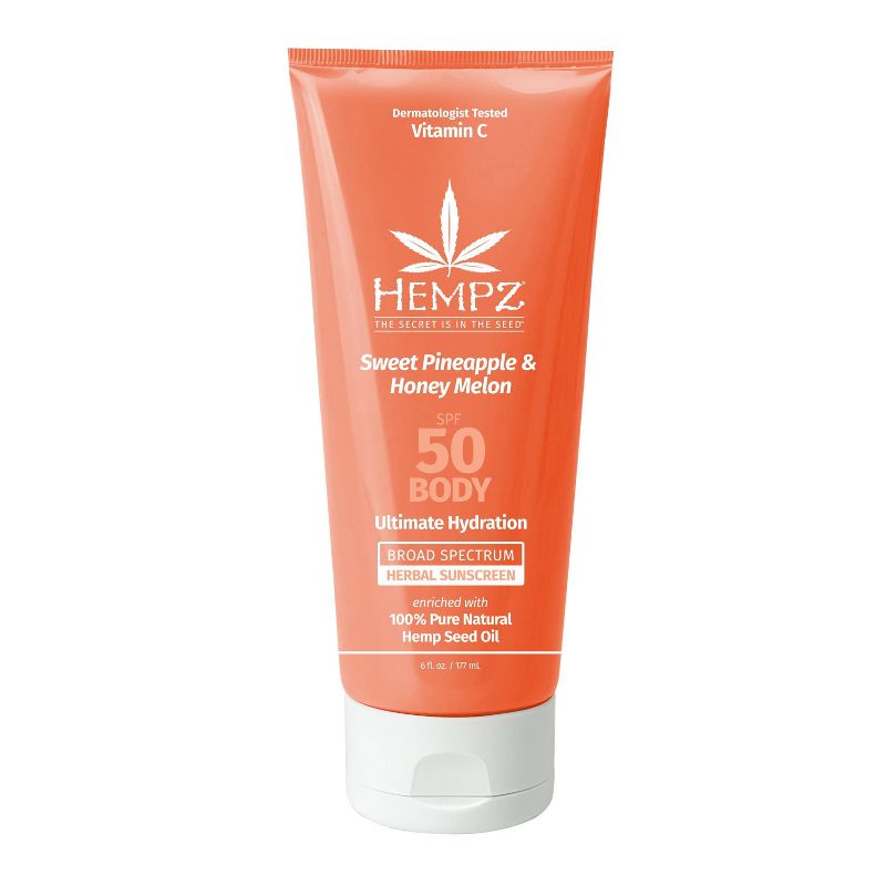 Hempz Sweet Pineapple &#38; Honey Melon Herbal Body Sunscreen - SPF 50 - 6oz, 1 of 7