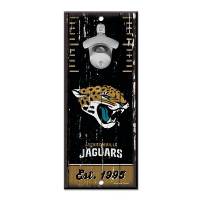 NFL Jacksonville Jaguars Bottle Opener Wood Sign