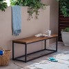 MOEPISY Wood And Metal Bench - 4 of 4