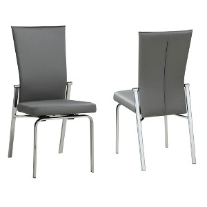 Chintaly Imports,Motion Back Side Chair - Set Of 2, Gray - 1 of 4