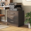Famapy Nightstand with 3 Drawers,Bottom Hidden Compartment & Dual-Drawer Slides,As Side Table,Coffee Table for Bedroom,Living Room/Office - 3 of 4